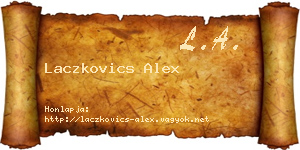 Laczkovics Alex névjegykártya