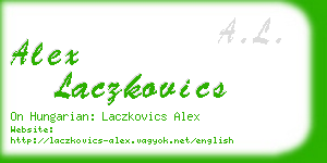 alex laczkovics business card